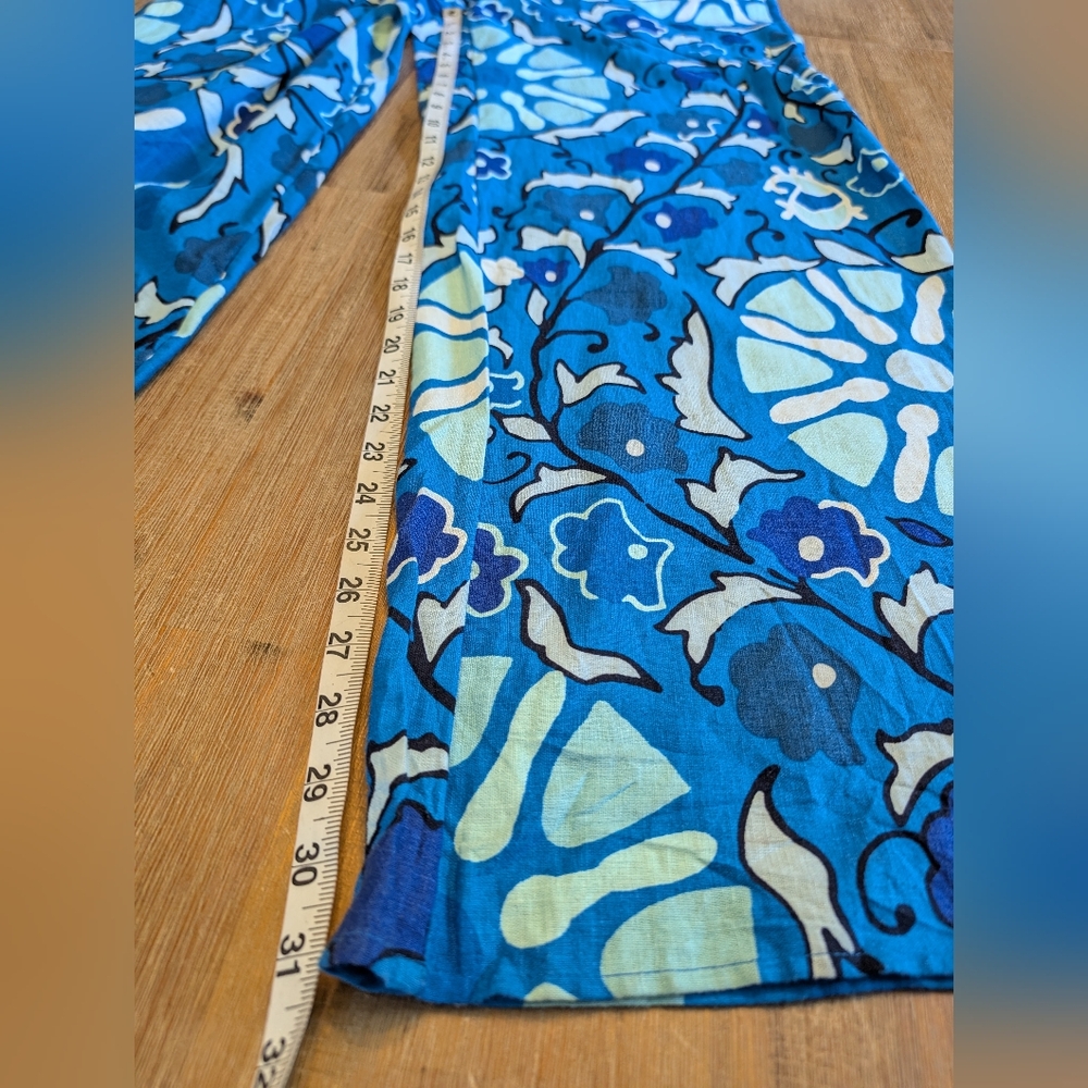 RHODE Blue & Aqua Floral Wide-Leg Jumpsuit - Picture 13 of 15